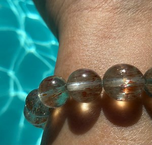 Collectors Grade Ultra Rare Sunstone in Aquamarine Bracelet, 8.5mm Beads - Etsy