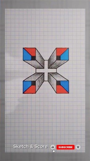 3D block art design #art #viral #illusion #drawing #artwork