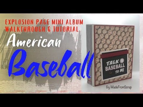 HomeRun ⚾️ Explosion Page Mini Album Tutorial ✂️💕