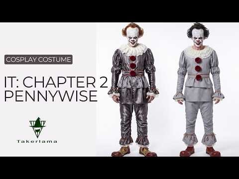 #Takerlama Scary Pennywise Halloween Costume It Chapter 2 Adult Cosplay Suit Polyester Outfit
