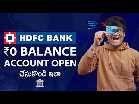 Hdfc Bank Zero Balance Account Opening Online | Salary Account | How To Open Hdfc Bank Account