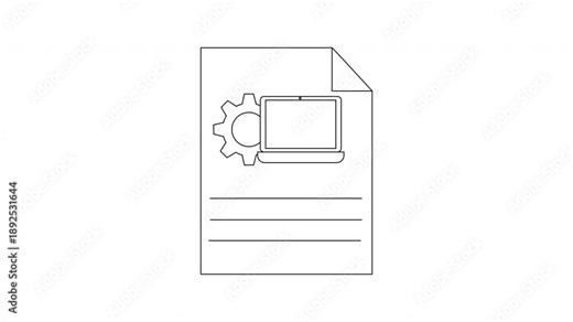Technical Documentation Icon Animation for Software Development Projects.