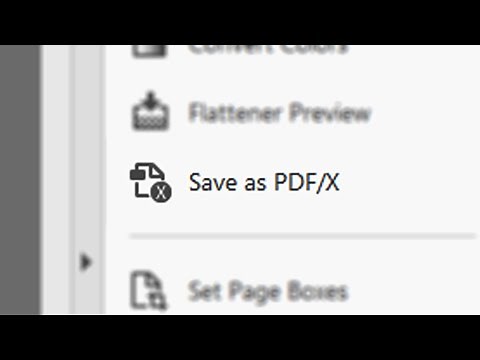 How to save a PDF as PDF-X Format