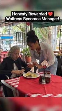 Honesty Wins: How a Waitress Became the Manager | #shorts #honesty #kindness