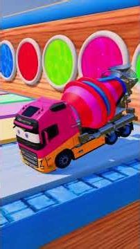 Garage with Colors ALL MIXER TRUCK WITH DOUBLE FLATBED TRAILER TRUCK, MAN, IVECO, URAL FS22