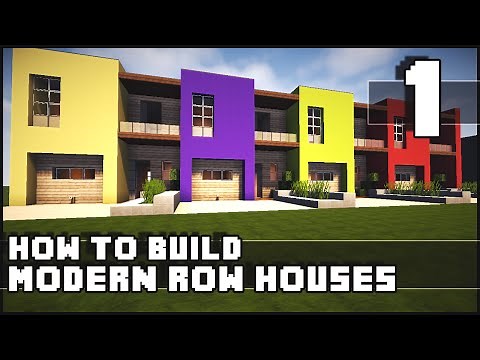 Minecraft House - How to Build : Modern Row Houses - Part 1
