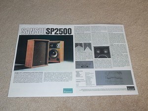 Sansui sp 2500 speaker specifications