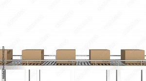 Parcels on conveyor belt