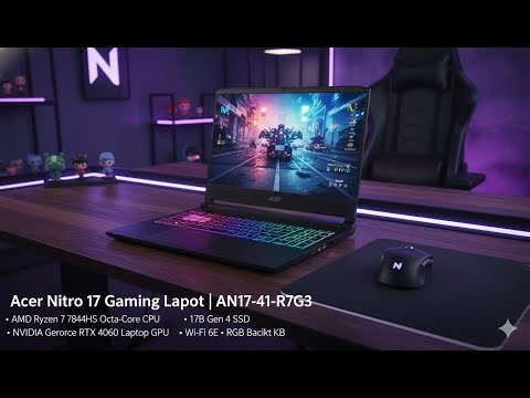 Acer Nitro 17 Gaming Laptop Review | Ryzen 7 7840HS, RTX 4060, 165Hz QHD Display