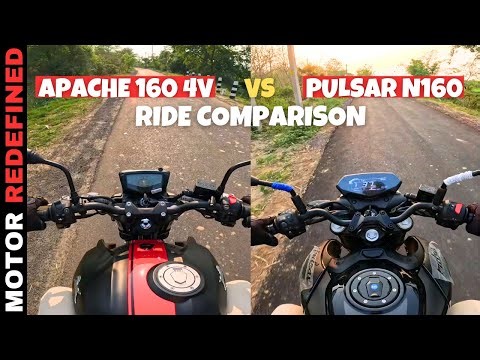 Finally Bajaj Pulsar N160 USD Model Vs TVS Apache 160 4V Dual ABS Ride Comparison Is Here.