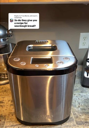 Replying to @Tina Marie Johnson The instructions include recipes, and there is a sourdough recipe! But also, if you have a sourdough starter, there are bread machine cookbooks (I found one that I love!) with recipes using a sourdough starter! And then, the bread maker does all of the work! #sourdoughbread #breadmaker #breadmachine #makingbread #workingmom