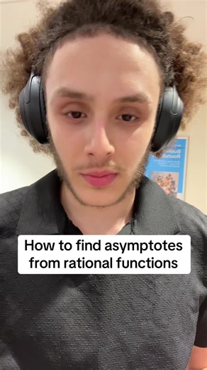 How to find asymptotes from rational functions. #math #calculus #algebra #university #math