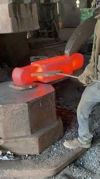 Inside the forging factory Forging a 20-Ton Steel Block Under Hydraulic Press #forge #forging #craft