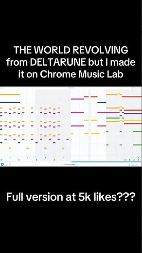 THE WORLD REVOLVING from DELTARUNE in Chrome Music Lab #deltarune #tobyfox #chromemusiclab