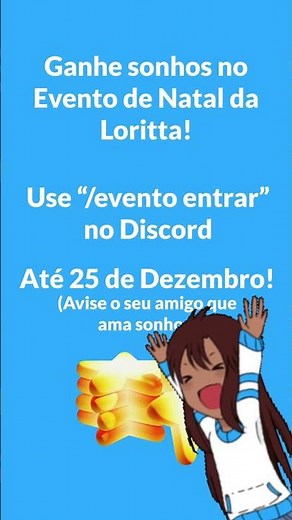 Participe do Evento de Natal da Loritta no Discord e ganhe Sonhos! 🎅