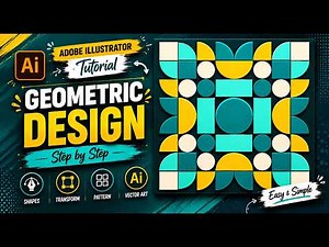 Create a Modern Geometric Design in Adobe Illustrator | Easy Vector Art Tutorial
