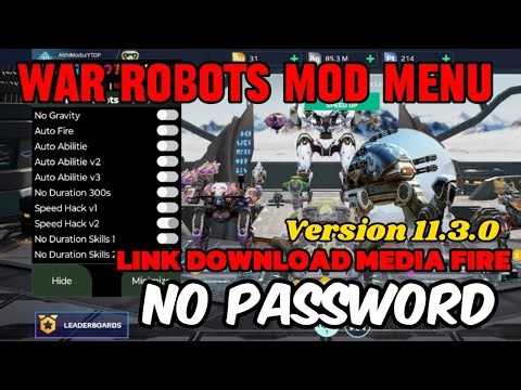 War Robots mod menu after update version 11.3.0