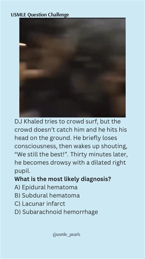 USMLE High-Yield Questions | DJ Khaled said “We still the best!” after the fall… but the vibes didn’t last long 😬 When the beat drops and so does the Glasgow Coma Scale... | Instagram