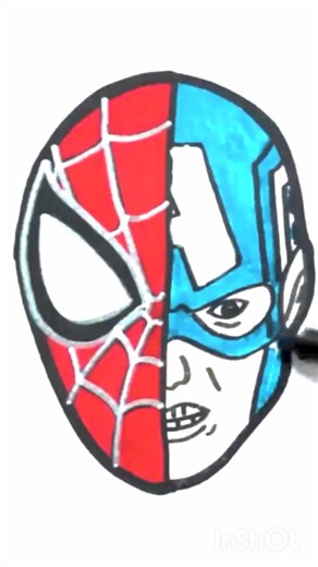 How To Draw Marvel's super Heros Battle Spider-man - Capitain #spiderman #drawing #coloring #art