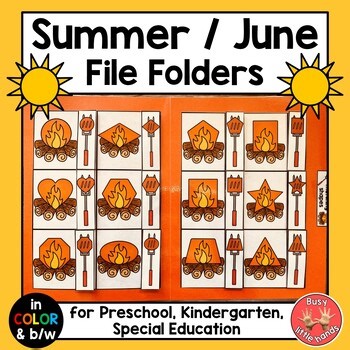 June / Summer File Folder Games - Preschool, Kindergarten, Special Education