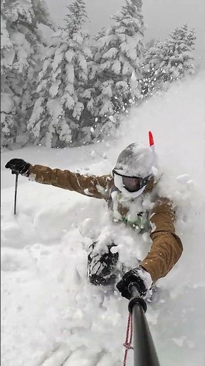 Deepest Powder Skiing Ever? 🎬 Hoshino Motoki #Shorts #Ski