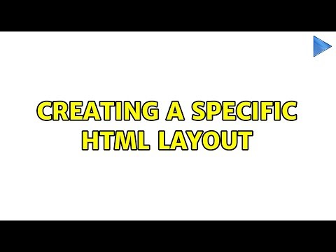 Creating a specific HTML layout