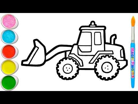 🚜🌱 Friendly Toy Dozer Drawing, Painting & Coloring | A Quiet & Safe Space for Kids #434