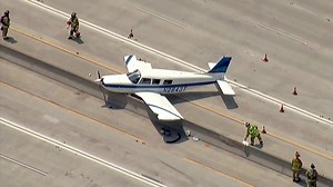 Watch: Small plane makes emergency landing on California freeway