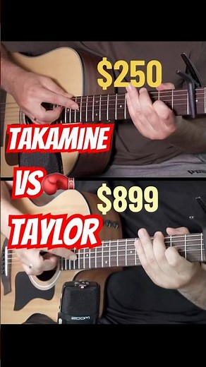 $250 Takamine Vs. $899 Taylor Which one you prefer?🧐 #guitar #song #music #comparison