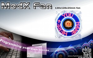 在风扇上打字？来自Tt的mod x fan12可编程字符散热风扇(附操作方法)
