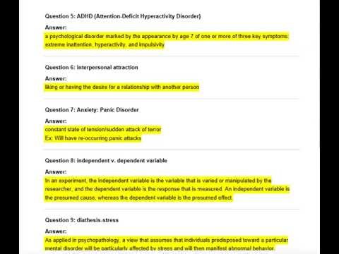 PSYCHOLOGY EXAM 3 (FINAL EXAM) STUDY GUIDE (DR.ROSS) Actual Qs and Ans - Expert-Verified Explanation