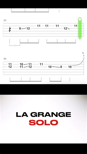 La Grange Guitar Solo 🎸 | Tabs On Screen