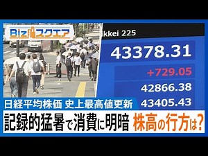 記録的な猛暑で消費に明暗 好調の“冷感グッズ” 一方夏野菜・豚肉に打撃で“猛暑インフレ” 史上最高値株価の行方は？【Bizスクエア】｜TBS NEWS DIG