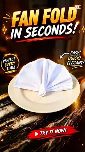 “DIY Fan Fold Napkin – Step by Step Folding Tutorial”