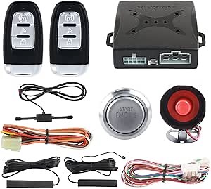 EASYGUARD EC003N-P3 Smart Key PKE Passive Keyless Entry Car Alarm System with Push Button Start Remote Starter DC12V
