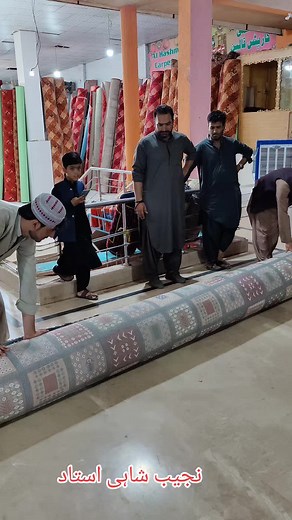 Exploring Traditional Carpets in a South Asian Store