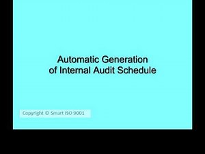 Randomly Created Internal Audit Schedule Using Excel VBA