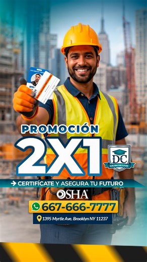 Diamond Central Brooklyn on Instagram: "Arranca el 2026 con el pie derecho y ahorrando 💸 En Diamond Central Brooklyn comenzamos el año con una Súper Promoción de Año Nuevo. Así de simple: 🔥 Opción 1 – Para compartir Pagas 1 curso y estudian 2 personas. Trae a tu socio, amigo o familiar y estudia GRATIS 🤝 🔥 Opción 2 – Para ti ¿Vienes solo? Pagas tu curso y te regalamos la certificación Flagger o Scaffold 4 (S4). Dos certificaciones por un solo precio 🚩 ⚠️ Condiciones ✔ Pago anticipado ✔ Prom