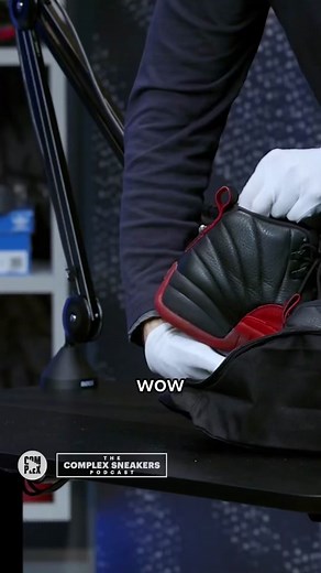 The actual Flu Game Jordan 12s on the Complex Sneakers Podcast 🤯 #flugame #jordan12 #airjordan
