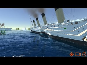 RMS Olympic hit a hidden sea mine and caused it to sink from the side - Ship Handling Simulator