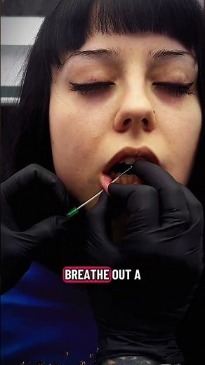 Check this out! 👀 how lip piercing is done