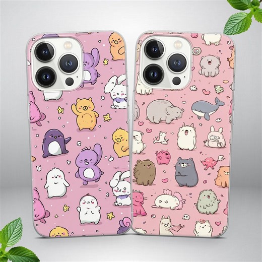 Kawaii Animal Phone Case Case Luxury Cover for iPhone 17, 16pro Max, 15 Plus, 14, 13, 12, 11, XS for Pixel 10, 9 Pro, 7A, 6, 8 Pro - Etsy