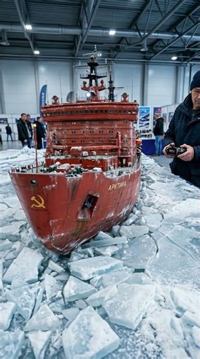 Ultra Realistic RC Icebreaker Ship Breaking Arctic Ice