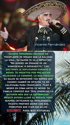 Una HISTORIA de VICENTE FERNANDEZ de MI QUERIDO VIEJO