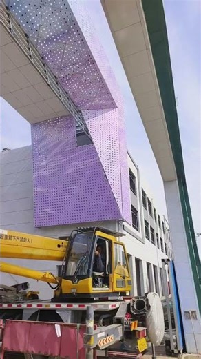 Perforated aluminum cladding panels with colorful facade solutions