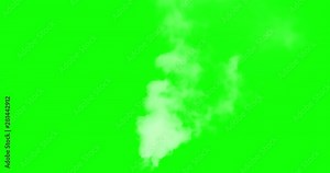 Big Flying White Smoke. Alpha Channel. White vapor or smoke slowly rises upwards gradually dissolving. Excellent for simulating smoking pipes. For example, geysers, steam locomotives or steamers, etc.