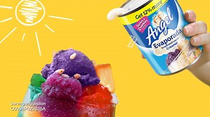 Make every halo-halo creamy-sarap with Angel Evap! 💙☀ | I love Angel Milk