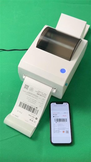 Desktop thermal printer for logistics express waybill labels adjustable paper size! #printer #label