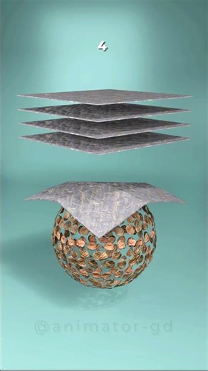 Cloth Simulation 4 To 4096 Faces #satisfying #3danimation #cloth #simulation #physics #shorts