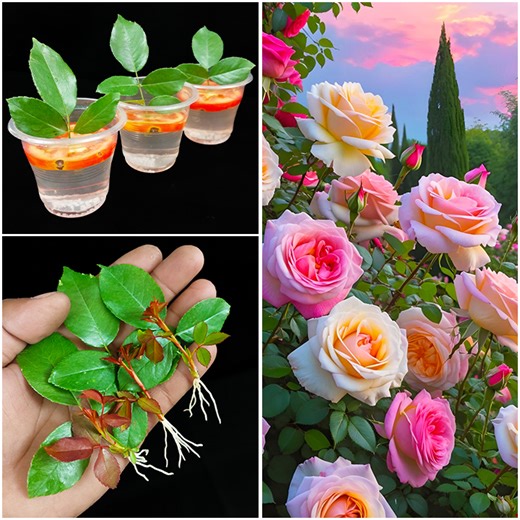 609K views · 2.9K reactions | Secret to growing healthy rose plants at home from leaves || 100% successful idea for home gardening | DIY IndoorGarden | Facebook